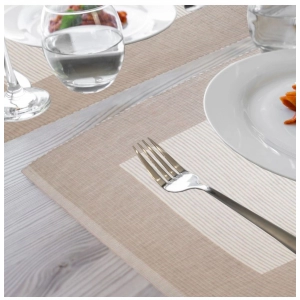 Generic Ribbed Cotton Place Mats Sets (Cream)