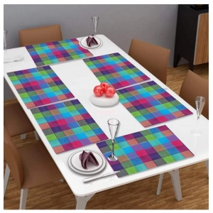 Generic Checked Cotton Place Mats Sets (Multicolor)