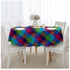 Generic Checked Cotton Checks Table Cloth (Multicolor)