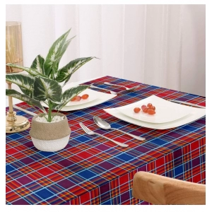 Generic Checked Cotton Checks Table Cloth (Multicolor)