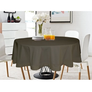 Generic Solid Cotton Plain Table Cloth (Dark Grey)