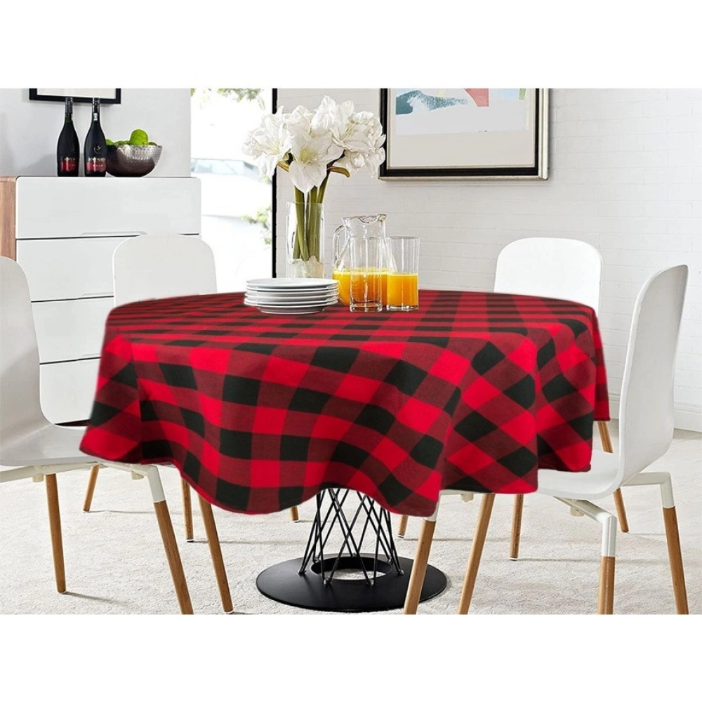 Generic Checked Cotton Checks Table Cloth (Red & Black)