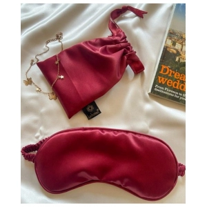 Generic Solid Satin Silk Eyemasks (Maroon)