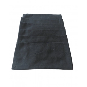 Generic Solid Cotton Napkins Sets (Black)