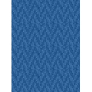 Generic Waves Polyester Plain Shower Curtains with Plastic Eyelets (Dark Blue)