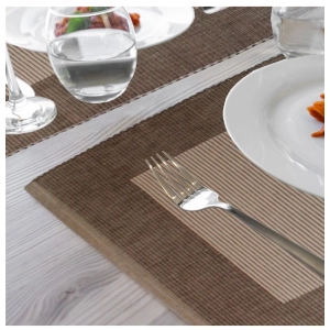 Generic Ribbed Cotton Place Mats Sets (Beige)