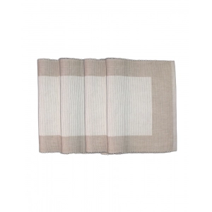Generic Ribbed Cotton Place Mats Sets (Cream)