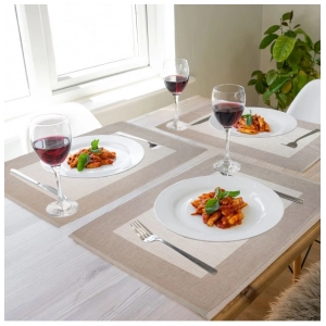 Generic Ribbed Cotton Place Mats Sets (Cream)
