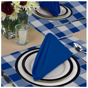 Generic Checked Cotton Place Mats Sets (Royal Blue)