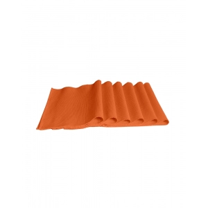 Generic Ribbed Cotton Place Mats Sets (Orange)