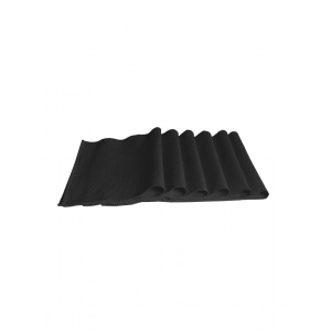 Generic Ribbed Cotton Place Mats Sets (Black)