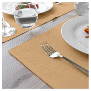 Generic Ribbed Cotton Place Mats Sets (Beige)
