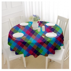 Generic Checked Cotton Checks Table Cloth (Multicolor)