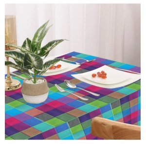 Generic Checked Cotton Checks Table Cloth (Multicolor)
