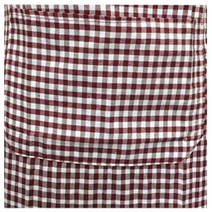 Generic Checked Cotton Aprons (Maroon)