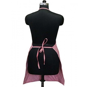 Generic Checked Cotton Aprons (Red)