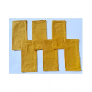 Generic Solid Cotton Napkins Sets (Yellow)