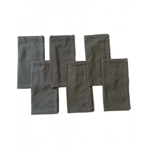 Generic Solid Cotton Napkins Sets (Grey)