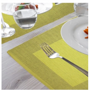 Generic Ribbed Cotton Place Mats Sets (Green)