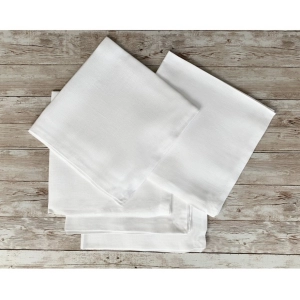 Generic Solid Cotton Napkins Sets (White)