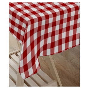 Generic Checked Cotton Checks Table Cloth (Red)