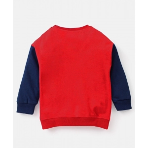 Generic Boy's Casual Full Sleeve Printed Cotton T Shirt With Pant (Red)