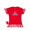 Dropship Girl's Casual Short Sleeve Printed Cotton T Shirt (Red)