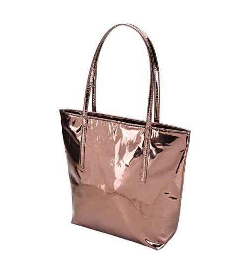 Women's Synthetic Solid Shoulder Bag (Copper) Women's Synthetic Solid Shoulder Bag (Copper)