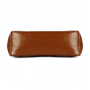 Generic Women's Polyurethane Textured  Shoulder Bag (Dark Brown)