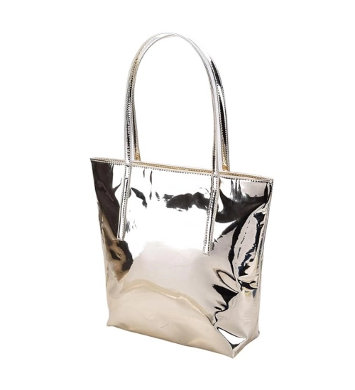 Women's Synthetic Solid Shoulder Bag (Gold)