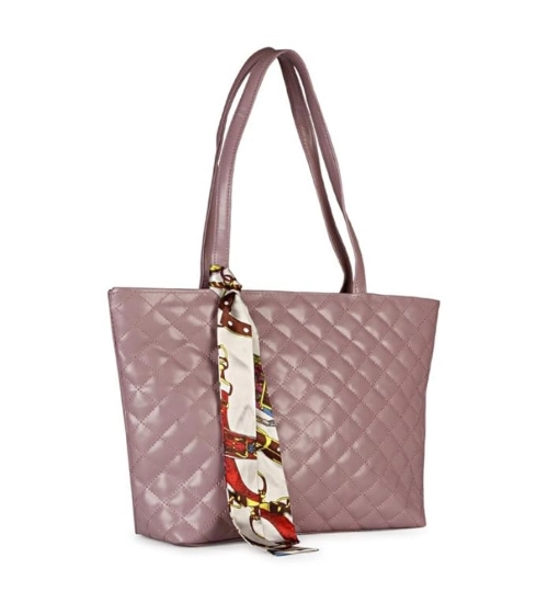 Women's Polyurethane Textured  Shoulder Bag (Blush Pink)
