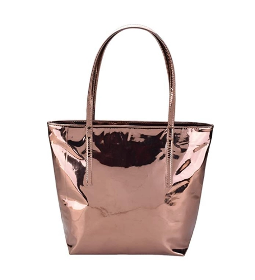 Women's Synthetic Solid Shoulder Bag (Copper)
