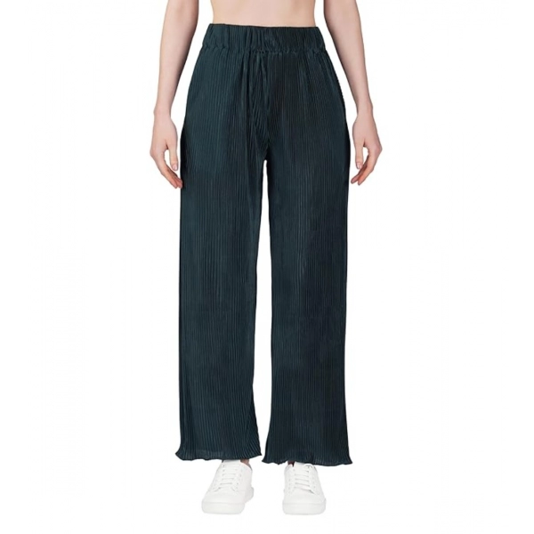 Dropship Women's Casual Cotton Blend Striped Bottomwear (Blue)