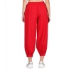 Dropship Women's Casual Cotton Cambric Solid Elastic Waist Patiala Harem Pants (Red)