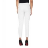Dropship Women's Casual Cotton Lycra Solid Trouser Pants (White)