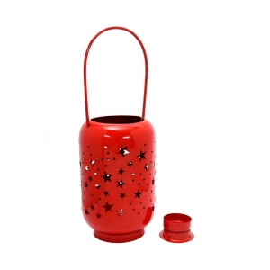 Generic Blissful Decor Cylinderical Stars Pattern Home Decoration (Red)