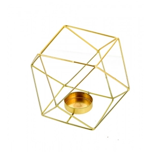 Generic Metal Tea Light Candle Holder (Gold)