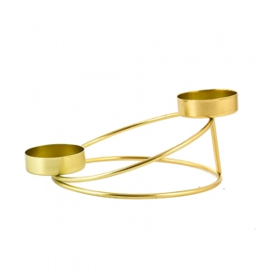 Generic Metal Tea Light Candle Holder Stand For Home Decor (Gold)