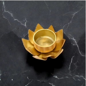 Generic Golden Lotus Tea Light Holder (Gold)