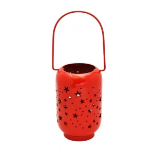 Generic Blissful Decor Cylinderical Stars Pattern Home Decoration (Red)