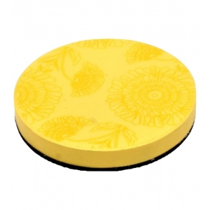 Generic Marigold Floral Printed Wooden Coasters (Yellow)