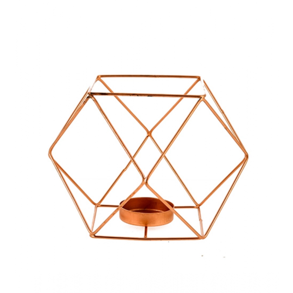 Generic Metal Tea Light Candle Holder (Rose Gold)