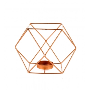 Generic Metal Tea Light Candle Holder (Rose Gold)