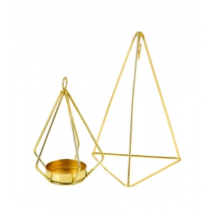 Generic Metal Tea Light Candle Holder (Gold)