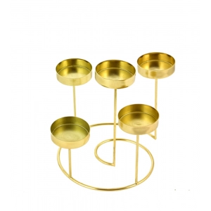 Generic Metal Tea Light Candle Holder Stand For Home Decor (Gold)