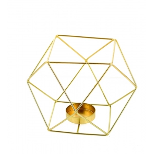 Generic Metal Tea Light Candle Holder (Gold)