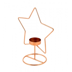Generic Metal Tea Light Candle Holder Stand (Rose Gold)