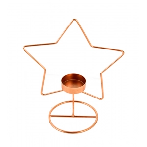 Generic Metal Tea Light Candle Holder Stand (Rose Gold)