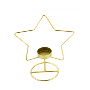 Generic Metal Tea Light Candle Holder Stand (Gold)