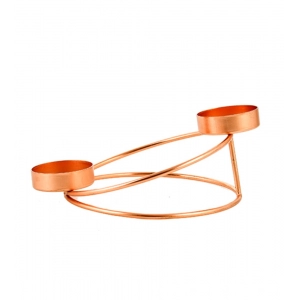 Generic Metal Tea Light Candle Holder Stand For Home Decor (Rose Gold)